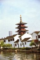 Pagoda seen from Grand Canal Entrance to Suzhou